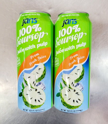 Soursop juice with Pulp 100% 2 Cans