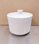 White Ceramic Container with Lid
